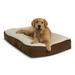 Tucker Murphy Pet™ Olivarez Classic Pillow Dog Bed Polyester/Nylon in White/Brown | 36 W x 24 D in | Wayfair A7ABBA7B05DA4DEB874E7448CF746467