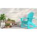 Highland Dunes Lukasz Outdoor Rocking Plastic Chair in Blue | 38 H x 22.75 W x 31.5 D in | Wayfair C89F4BE9BCFD4FEAB802046373B55A02