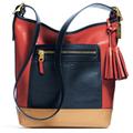 Coach Bags | Coach Limited Edition Legacy Collection Calf Leather With Fringe Shoulder Bag | Color: Blue/Red | Size: Os