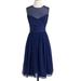 J. Crew Dresses | J. Crew Silk Chiffon Clara Dress, Navy 10p | Color: Blue | Size: 10p