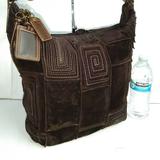 Coach Bags | Coach Suede Leather Mosaic Patchwork Duffle 10409 Large Shoulder Bag Limited Ed! | Color: Brown | Size: Os