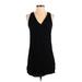 Old Navy Casual Dress - Mini V Neck Sleeveless: Black Solid Dresses - Women's Size X-Small