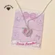 Collier pendentif goutte d'eau en forme de coeur de pêche pour fille bijoux en cristal rose chaîne