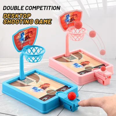 Mini jeu de société de bureau pour enfants cerceau de basket-ball machine de tir au doigt table