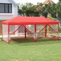 Tenda per Feste Pieghevole con Pareti Laterali Rosso 3x6 m vidaXL 33145