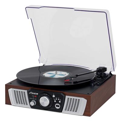 Victor Lakeshore 5-in-1 Hybrid Bluetooth Turntable System w/ USB and RCA Output