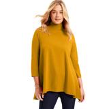 Plus Size Women's One+Only Mock-Neck Tunic by June+Vie in Rich Gold (Size 26/28)