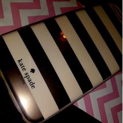 Kate Spade Accessories | Kate Spade Newyork Siliconestriped Phone Case Samsung Galaxy "Live Colorfully" | Color: Gold/Pink | Size: Samsung Galaxy