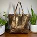 Kate Spade Bags | Kate Spade New York | Brown Snakeskin Embossed Metallic Tote | One-Size | Color: Brown | Size: Os