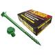 HexDrive from Twister Screws patented self drilling Hex Head Wood Screw ultra sharp, Low Driving Torque (50, 200mm With 8mm Nut Driver, Green)