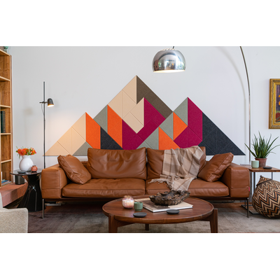 Adobe Medium Shaded Mountain Acoustic Pinnable Wall Tiles