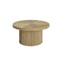 Table basse en canne de rotin ronde