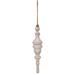 Vickerman 706923 - 12" White Washed Turned Wood Finial Christmas Tree Ornament (2 Pack) (JE222113)