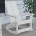 Indoor/Outdoor modern 2-Slat Adirondack Poly Resin Rockers - Set of 2