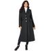 Plus Size Women's Long Wool-Blend Coat by Roaman's in Black (Size 38 W) Winter Classic