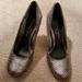 Jessica Simpson Shoes | Jessica Simpson Snakeskin Print Silver Pumps, Size 6 | Color: Silver | Size: 6