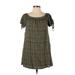 American Eagle Outfitters Casual Dress - Mini: Green Print Dresses - Women's Size Small