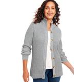 Blair Women's Button Front Shaker Cardigan - Grey - S - Misses