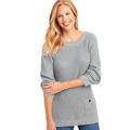 Blair Women's Shaker Pullover Sweater - Grey - 3XL - Womens