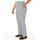 Blair Women's Double Knit Stitched Crease Pants - Grey - 2XL - Petite