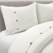 Belgian Flax Prewashed Linen Rich Cotton Blend Duvet Cover White 3Pc Set Full/Queen - Lush Decor 21T011209