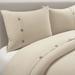 Belgian Flax Prewashed Linen Rich Cotton Blend Duvet Cover Linen 3Pc Set Full/Queen - Lush Decor 21T011213