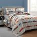 Lush Décor Race Cars Reversible Oversized With Printed Sheet Set Comforter Blue/Orange 7Pc Set Full - Triangle Home Décor 21T012835