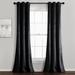 Lush Décor Prima Velvet Solid Light Filtering Grommet Window Curtain Panels Black 38x108 Set - Triangle Home Décor 21T012099