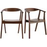 Chaises scandinaves en bois foncé (lot de 2) BAHIA