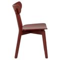 Lot de 2 chaises modernes en bois rouge