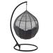 Iwal Teardrop Outdoor Patio Swing Chair by Havenside Home by Modway Wicker/Rattan in Gray/Black | 77 H x 41 W x 28.5 D in | Wayfair