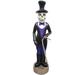 Haunted Hill Farm Scary Skeleton Holding a Cane Prelit LED Resin Figurine Resin in Black/White | 48 H x 12 W x 8.5 D in | Wayfair HHRS048-1SK-MLT