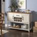 Kingstown Home Raber 51" Wide Dining Hutch w/ Power Outlets Wood in White | 35.43 H x 51 W x 17.7 D in | Wayfair 575-55WH