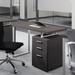 Upper Square™ Computer Desk Home Office Laptop Left Right Set-up Storage Drawers 48"L Work Metal Wood/Metal in Gray | Wayfair