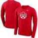 Men's Nike Red Canada Soccer Primary Logo Legend Performance Long Sleeve T-Shirt