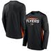 Men's Fanatics Branded Black Philadelphia Flyers Authentic Pro Rink Performance Long Sleeve T-Shirt