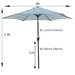 Arlmont & Co. 9FT Outdoor Patio Umbrella, Blue Stripes Metal in Blue/Navy | 92.4 H x 108 W x 108 D in | Wayfair 554CBF84AC8C45F3895772DDC7FF5439