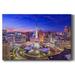 Ebern Designs 29_Indianapolis, Indiana Cityscape Premium Gallery Wrapped Canvas - Ready To Hang Canvas, Solid Wood | 12 H x 18 W x 1.5 D in | Wayfair