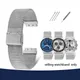 Milan-Bracelet de montre en maille respirante pour Swatch bracelet en acier inoxydable accessoires
