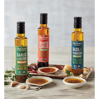 Organic Seasoned Extra Virgin Olive Oil Trio, Dressings Sauces, Subscriptions by Harry & David