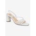 Wide Width Women's Zariah Sandal by Bella Vita in White Leather (Size 8 1/2 W)