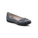 Women's Chic Casual Flat by Cliffs in Navy Burnished Smooth (Size 9 M)