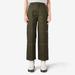 Dickies Women's Relaxed Fit Double Knee Pants - Military Green Size 6 (FPR12)