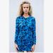 Zara Dresses | New Zara Ruched Draped Dress | Color: Blue | Size: S