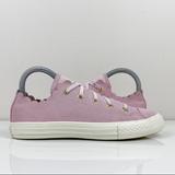 Converse Shoes | Converse All Star Chuck Taylor Ox Pink Foam Suede Low Top Shoes Girls Size 3y | Color: Cream/Pink | Size: 3g