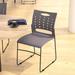 Flash Furniture Heidi Series Sled Base Stacking Chair Plastic/Acrylic/Metal in Gray | 33 H x 18 W x 21 D in | Wayfair RUT-2-GY-BK-GG