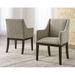 Signature Design by Ashley Burkhaus Dining Arm Chair Wood/Upholstered/Fabric in Brown | 35.28 H x 20.79 W x 23.19 D in | Wayfair D984-01A