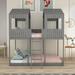 Pennsport Full over Full Low Loft Bunk Bed by Harper Orchard Wood in Gray | 85.5 H x 69.2 W x 78.7 D in | Wayfair 6C5071CE8AD54AF4B6EA4B02545CFB9E