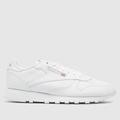 Reebok classic leather trainers in white & grey