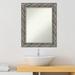 Canora Grey Silver Luxor Wood 29.5 x 23.5 in. Bathroom Vanity Non-Beveled Wall Mirror Wood in Brown | 29.5 H x 23.5 W in | Wayfair